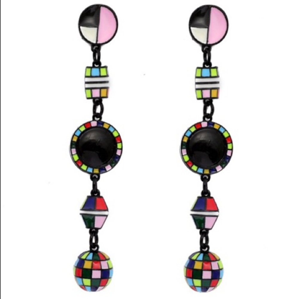 Mod Enamel Earrings